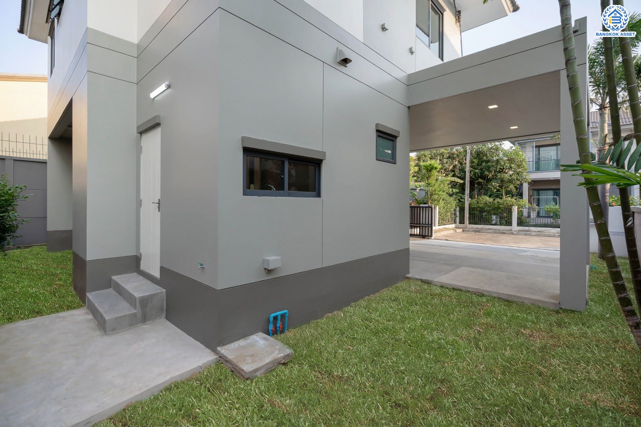 บ้านมือสองตกแต่งใหม่ โครงการ สราญสิริ ติวานนท์-แจ้งวัฒนะ1 หลังมุม เนื้อที่ 59.2 ตร.ว. ดีไซน์ตอบทุกไลฟ์สไตล์ ฟังก์ชัน 3 ห้องนอน 3 ห้องน้ำ จอดรถได้ 2 คัน Living ชั้นบนกว้างขวาง บนทำเลติดถนนใหญ่ เชื่อมต่อทุกเส้นทาง ใกล้จุดขึ้นทางด่วน "ศรีสมาน"